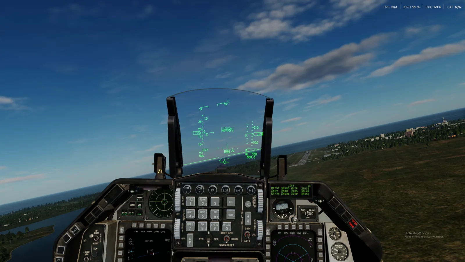 F-16 cockpit from one of my DCS World flights