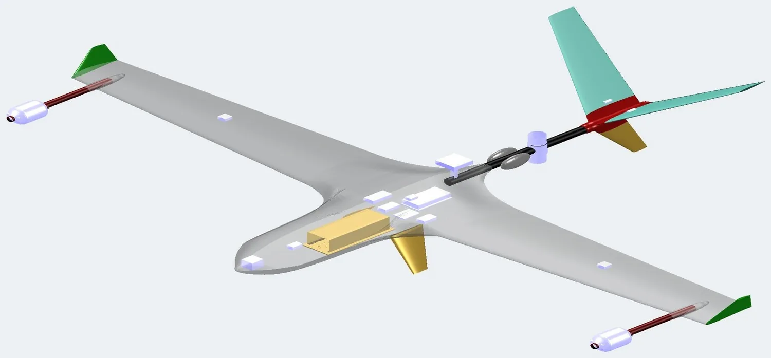 Equipment layout inside the fuselage