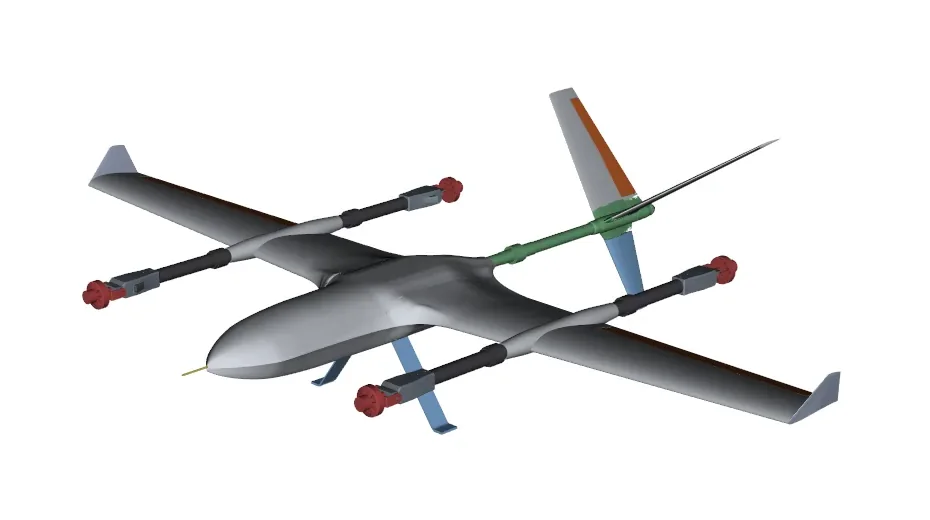 R26 quad tilt-rotor VTOL UAV designed by Autsadawut Upakandee